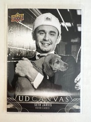 2023-24 Upper Deck Series 2 UD Canvas Black & White #C136 Seth Jarvis Hurricanes